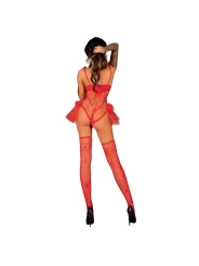 Makema Body mit Strümpfen rot von LivCo Corsetti Fashion