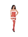 Catriona Bodystocking Christmas rot von LivCo Corsetti Fashion