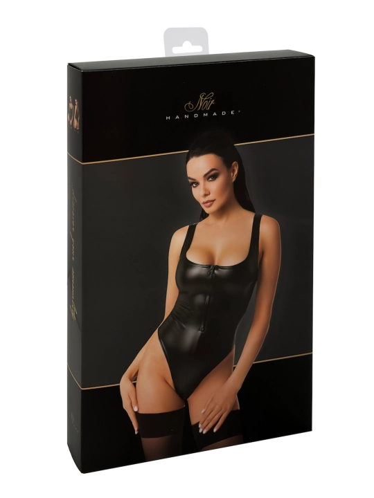 F333 Wetlook Body mit Frontreißverschluss von Noir Handmade