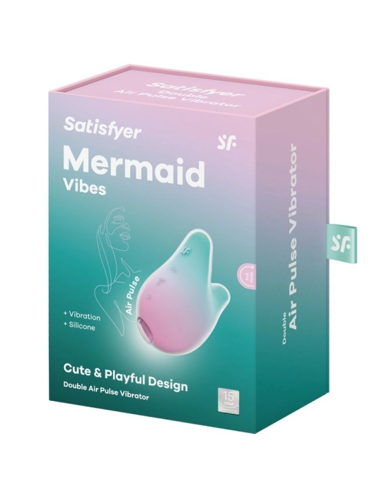 Mermaid Vibes Stimulator & Vibrator Mint und Pink von Satisfyer Air Pulse