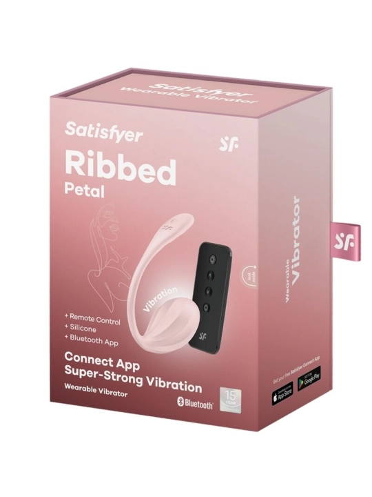 Ribbed Petal G Point Fernbedienbares Stimulator Rose Kostenlose App von Satisfyer Partner