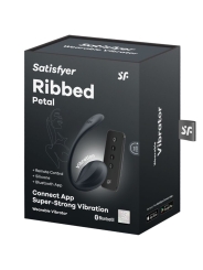 Ribbed Petal G Point Stimulator Fernbedienbares Schwarz Kostenlose App von Satisfyer Partner