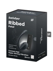 Ribbed Petal G Point Stimulator Fernbedienbares Schwarz Kostenlose App von Satisfyer Partner