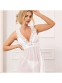 Babydoll V-Ausschnitt Spitze Weiss S/M von Subblime Babydolls