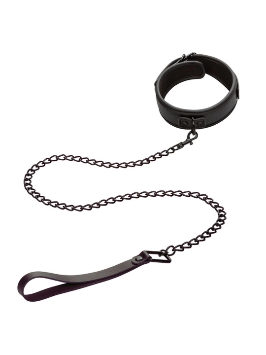 CALEXOTICS - NOCTURNAL HALSBAND & LEINE LEDER VERSTELLBAR SCHWARZ