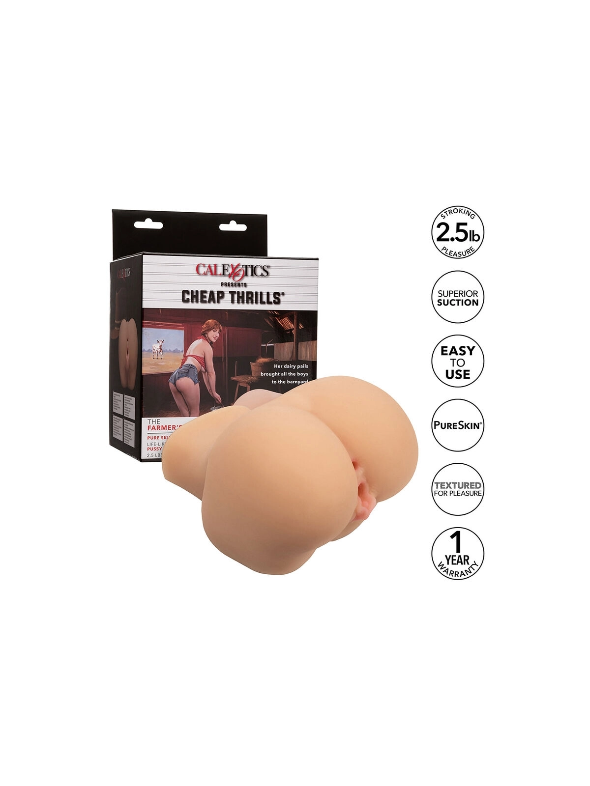 CALEXOTICS - THE FARMERS DAUGHTER DOPPELT REALISTISCHER MASTURBATOR, FLEISCH