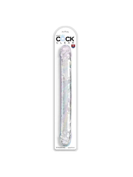 KING COCK - DOUBLE TROUBLE DOPPELDILDO 46 CM KLAR