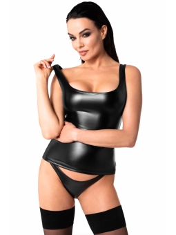 Harness-Wetlook Top schwarz von Saresia