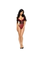 ♥ Evangelina Body schwarz-rot von Beauty Night Fashion ♥