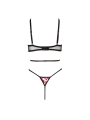 ♥ Evangelina Body schwarz-rot von Beauty Night Fashion ♥