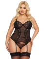 ♥ Schwarzes Strapshemd 1894 von Softline Pluse Size Collection ♥