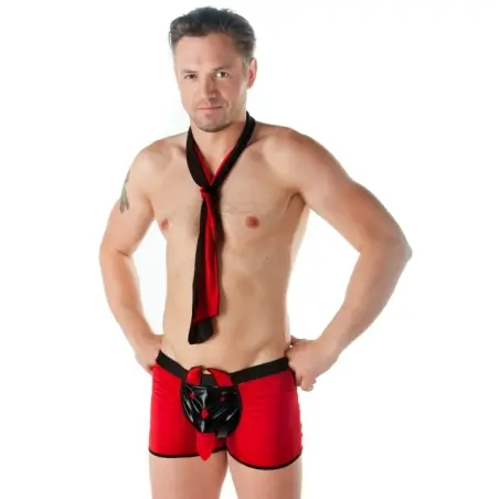 ♥ Rot/Schwarzer Boxershorts Sw/108 Andalea Sexy Work Kollektion ♥