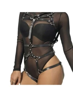 ♥ Körperharness Verstellbare Riemen Kunstleder Schwarz One Size (S-L) von Subblime Fetish ♥