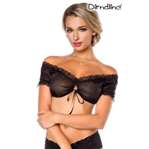 ♥ Dirndl-Bluse Schwarz von Dirndline ♥ kaufen | Fesselliebe