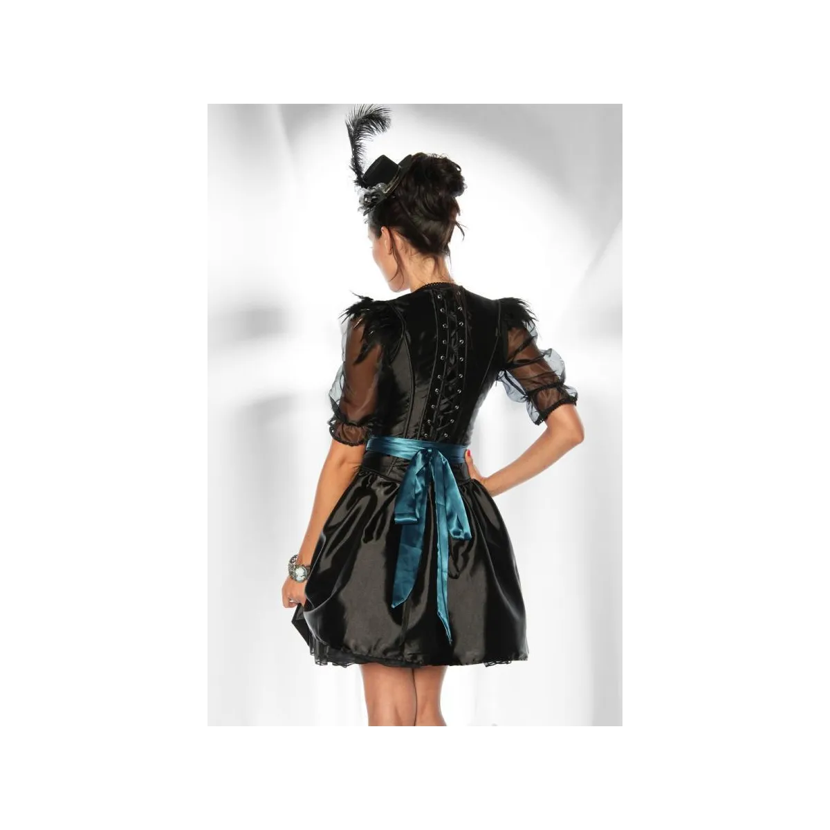 Dirndl Schwarz/Türkis | Fesselliebe.de