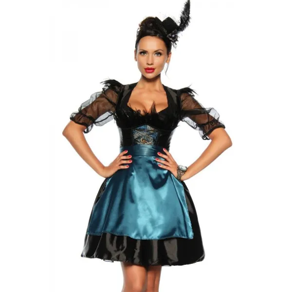 ♥ Dirndl Schwarz/Türkis ♥ kaufen | Fesselliebe