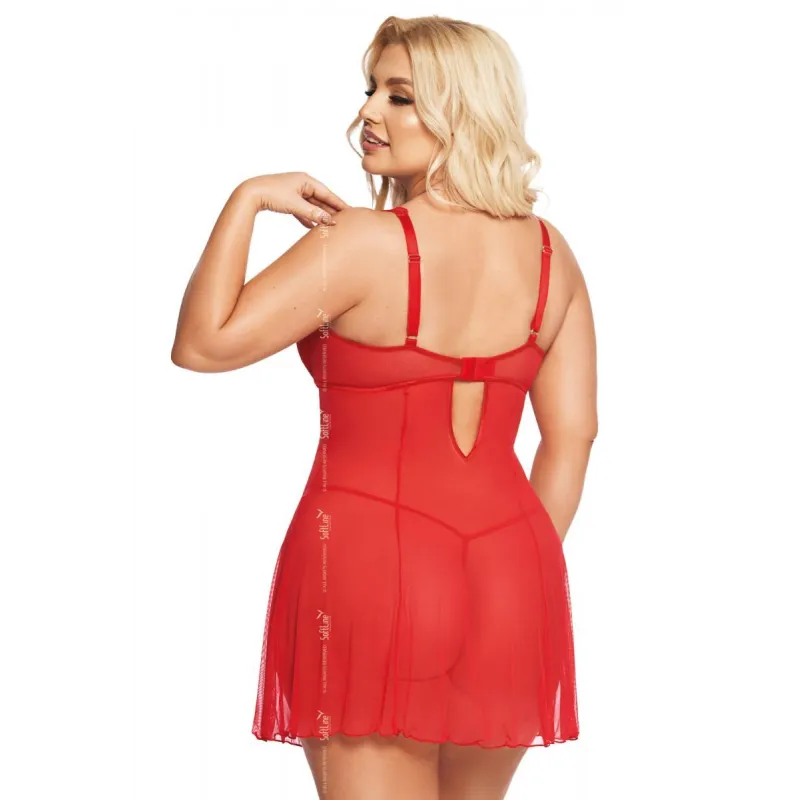 ♥ Rotes Chemise 1892 von Softline Pluse Size Collection ♥ kaufen | Fesselliebe 2