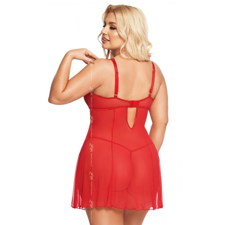 Rotes Chemise 1892 von Softline Pluse Size Collection | Fesselliebe.de