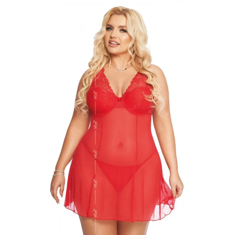 Rotes Chemise 1892 von Softline Pluse Size Collection | Fesselliebe.de