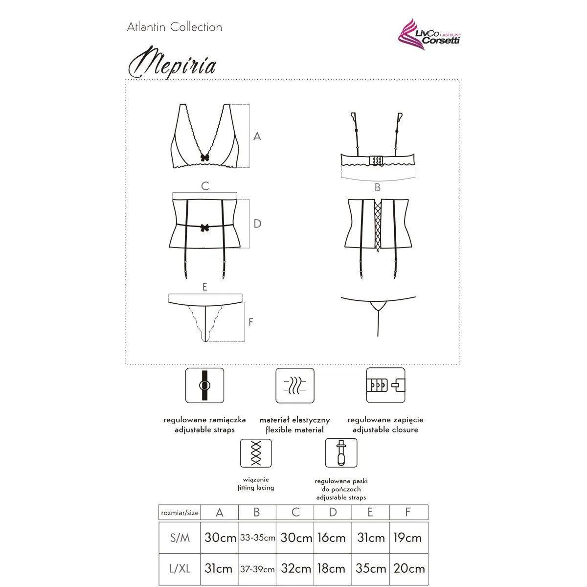 Mepiria 3pcs Set Black von Livco Corsetti Fashion | Fesselliebe.de