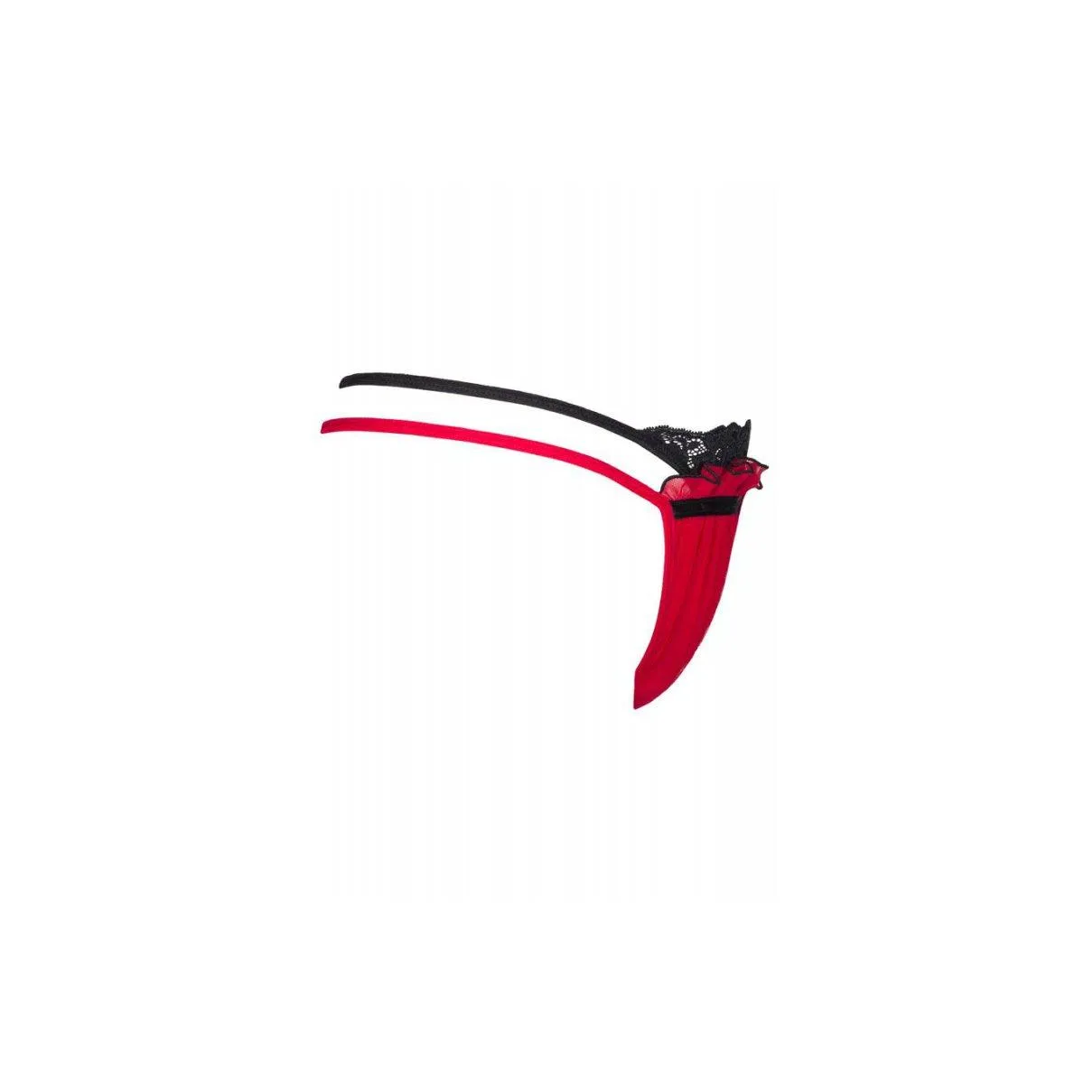 ♥ V-8778 Plus Size String Rot-Schwarz von Axami Size Plus ♥ kaufen | Fesselliebe