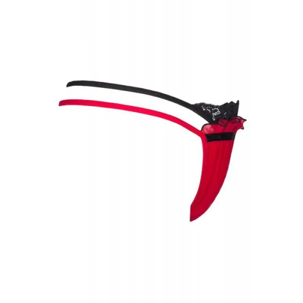 V-8778 Plus Size String Rot-Schwarz von Axami Size Plus | Fesselliebe.de