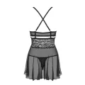 ♥ 838-Bab-1 Babydoll & Tanga Schwarz Size Plus von Obsessive Size Plus ♥