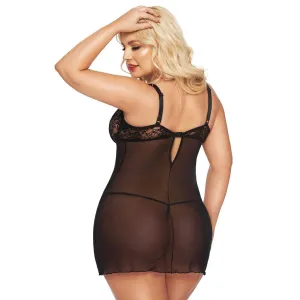 ♥ Schwarzes Chemise 1896 von Softline Pluse Size Collection ♥