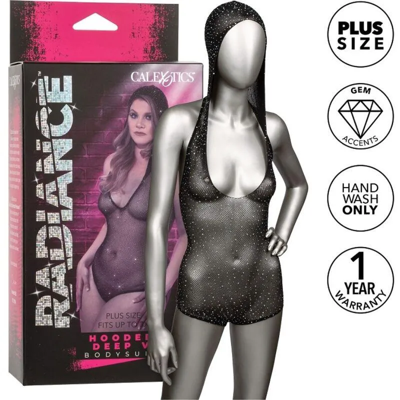 Radiance Deep V-Bodysuit mit Kapuze und Übergrösse von Calexotics kaufen | Fesselliebe 2