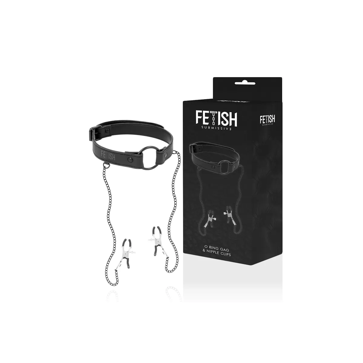 ♥ Ring Gag mit Nippelklammern von Fetish Submissive Bondage ♥ kaufen | Fesselliebe