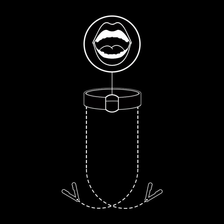 Ring Gag mit Nippelklammern von Fetish Submissive Bondage | Fesselliebe.de