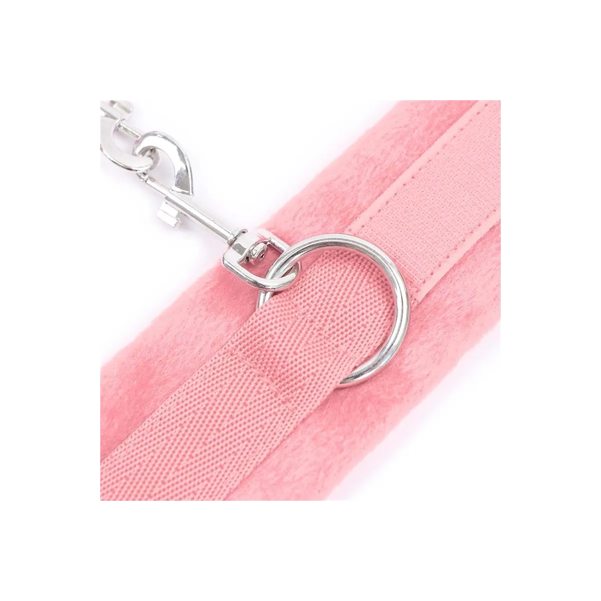 Handschellen mit Klettverschluss und langem Fell Rosa von Intoyou Bdsm Line kaufen | Fesselliebe