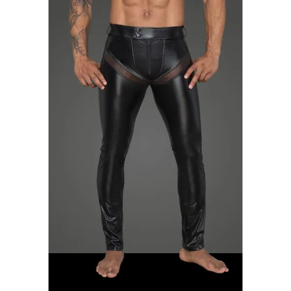 ♥ Powerwetlook-Longpants mit Einsätzen und Taschen aus 3d-Netz H059 von Noir Handmade Rebellious Collection ♥ kaufen | Fesselliebe