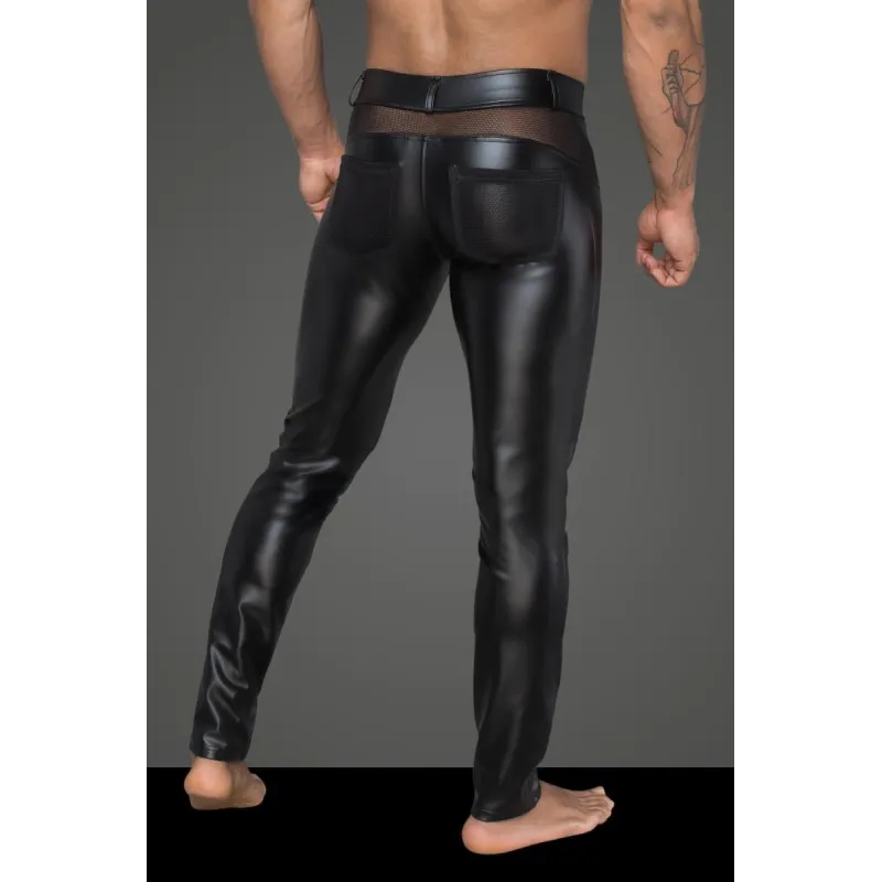 ♥ Powerwetlook-Longpants mit Einsätzen und Taschen aus 3d-Netz H059 von Noir Handmade Rebellious Collection ♥ kaufen | Fesselliebe 2