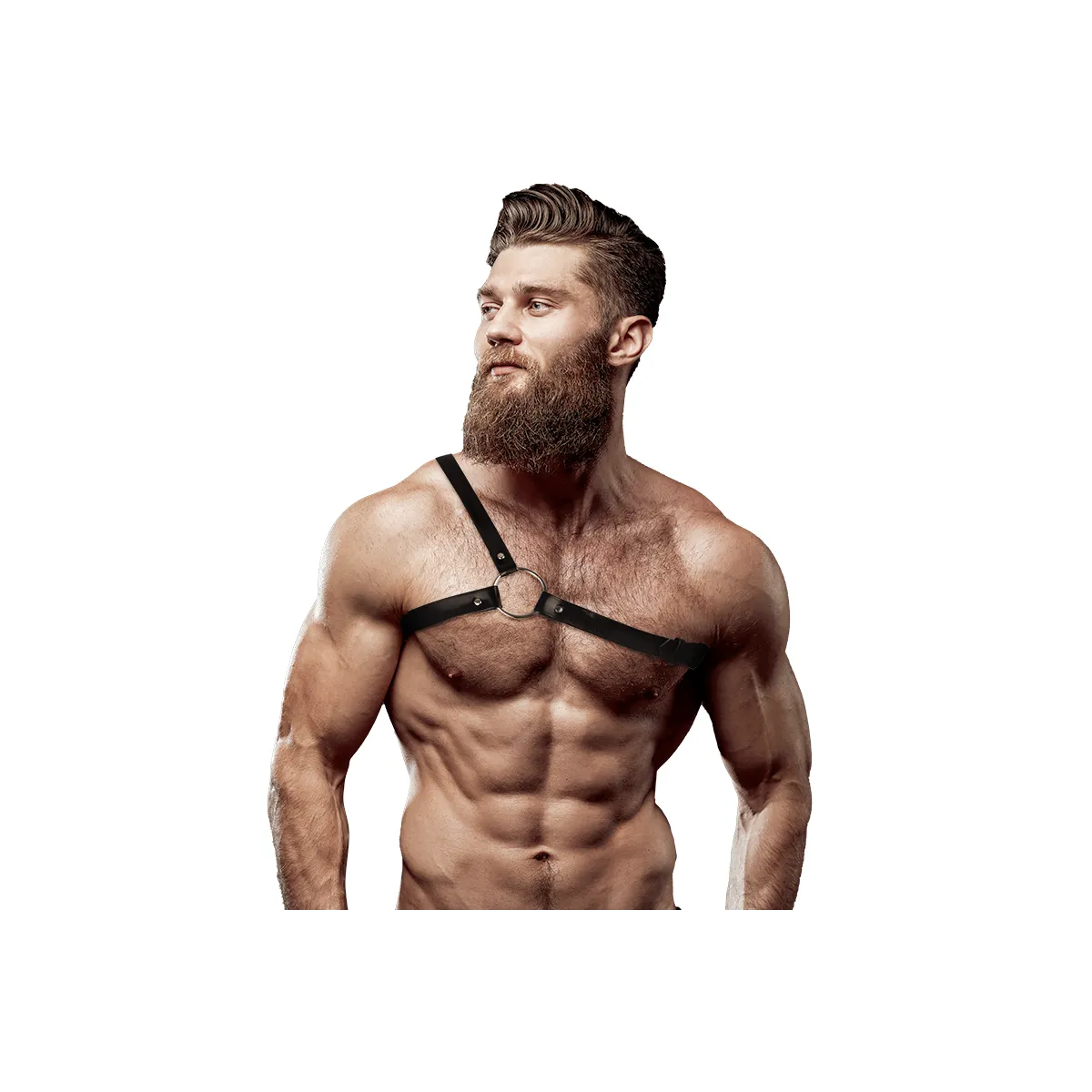 Herren Harness mit Gekreuzten Schultern aus Öko-Leder von Fetish Submissive Attitude kaufen | Fesselliebe