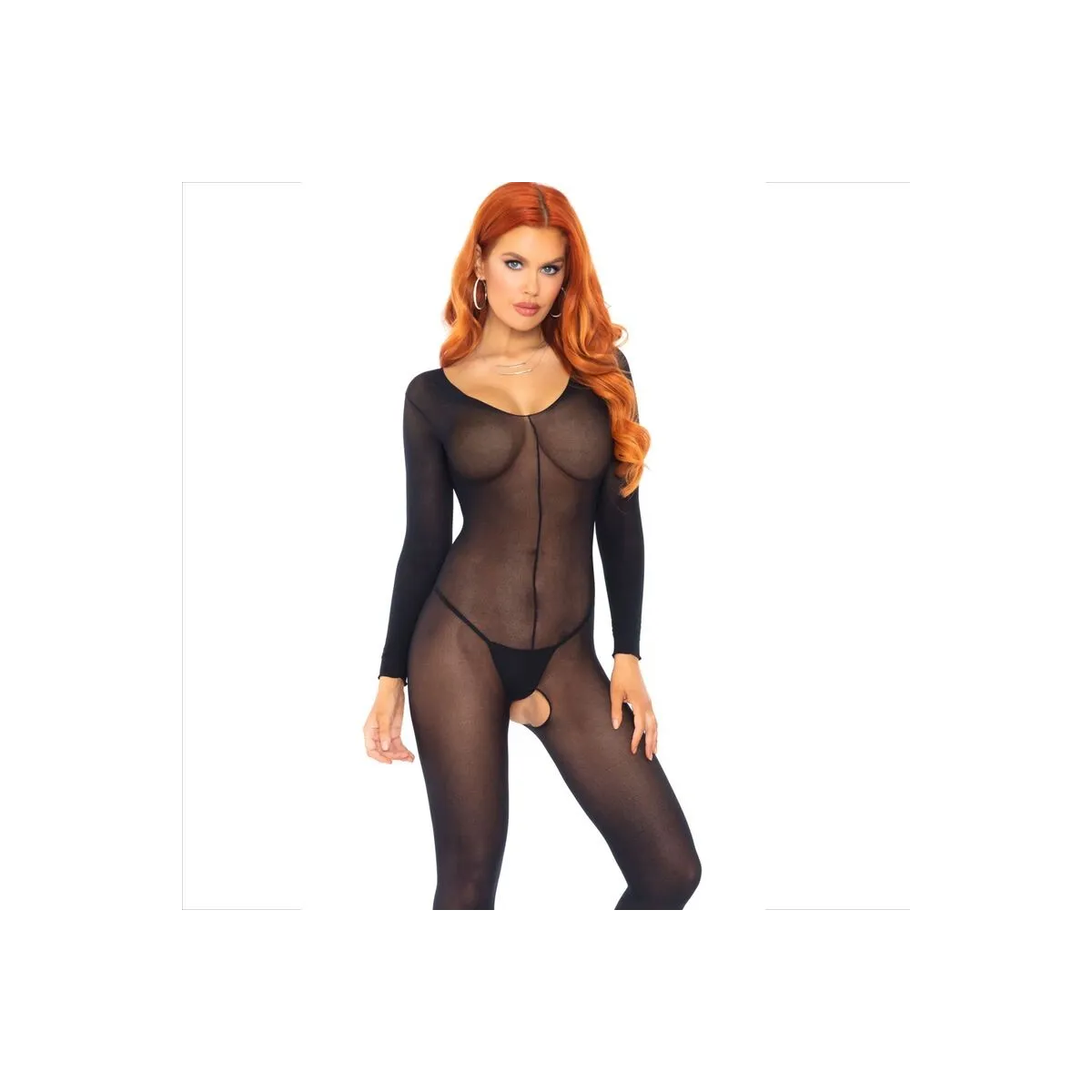 Bodystocking Langarm Schwarz von Leg Avenue Bodystockings kaufen | Fesselliebe