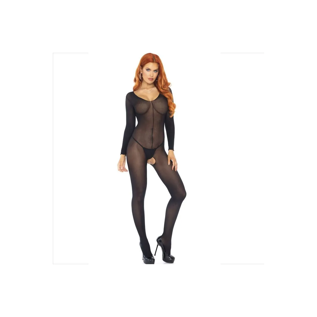 Bodystocking Langarm Schwarz von Leg Avenue Bodystockings kaufen | Fesselliebe