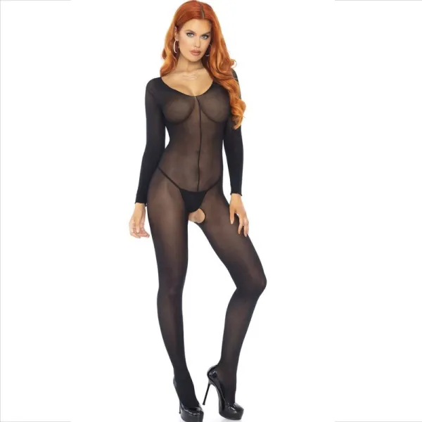Bodystocking Langarm Schwarz von Leg Avenue Bodystockings kaufen | Fesselliebe