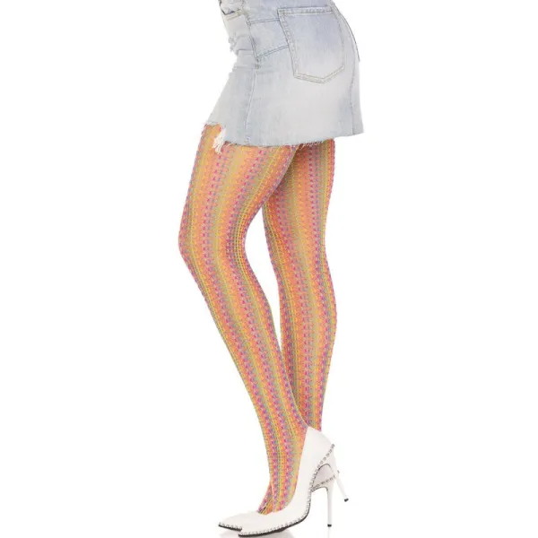 Mehrfarbige Häkelstrümpfe von Leg Avenue Hosiery kaufen | Fesselliebe