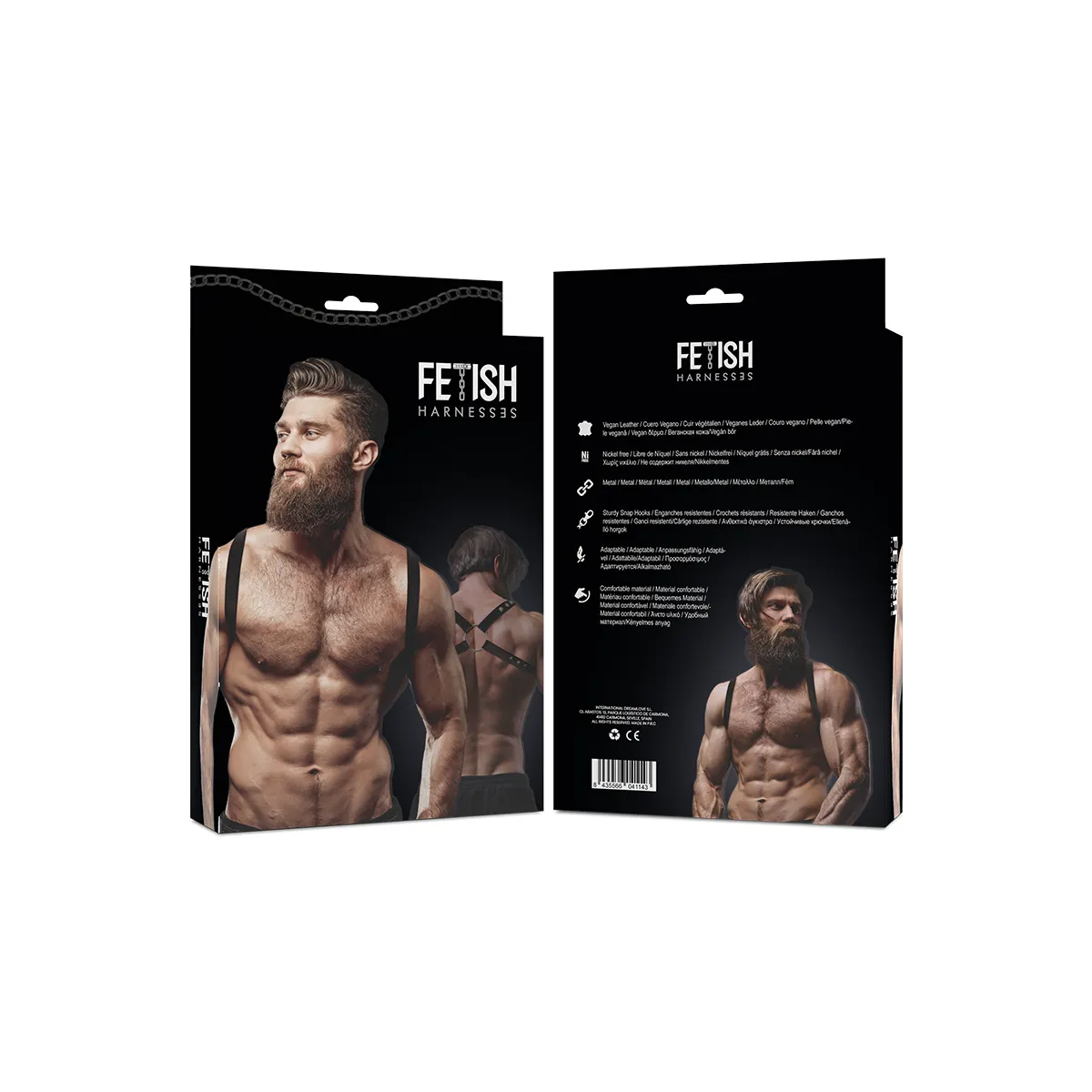 Rückenharness aus Ökoleder für Herren von Fetish Submissive Attitude kaufen | Fesselliebe