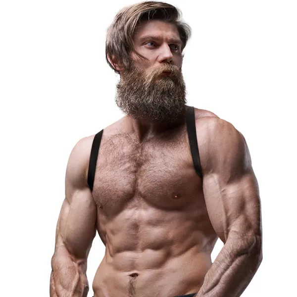 Rückenharness aus Ökoleder für Herren von Fetish Submissive Attitude kaufen | Fesselliebe