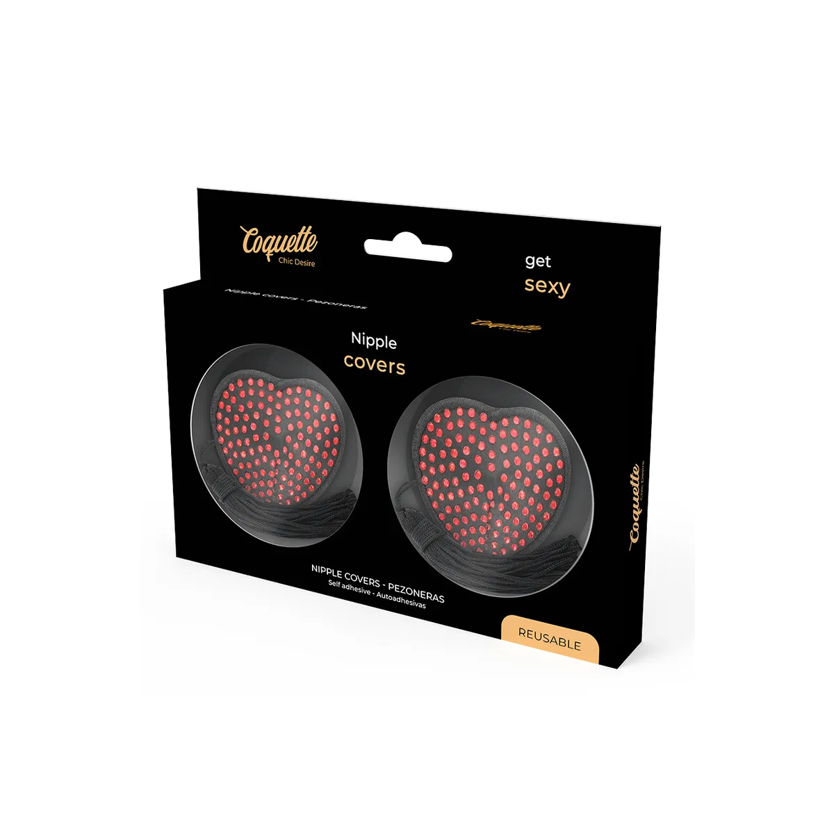 Rot/Schwarze Nippelabdeckungen von Coquette Accessories kaufen | Fesselliebe