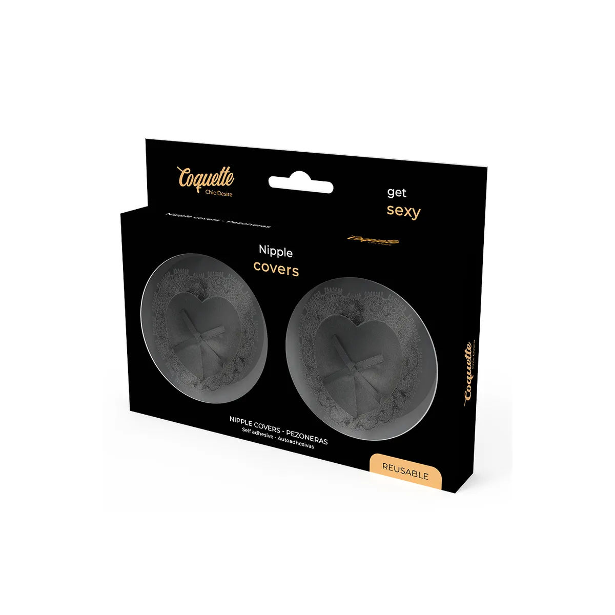 Nippelabdeckungen aus Schwarzer Spitze von Coquette Accessories kaufen | Fesselliebe