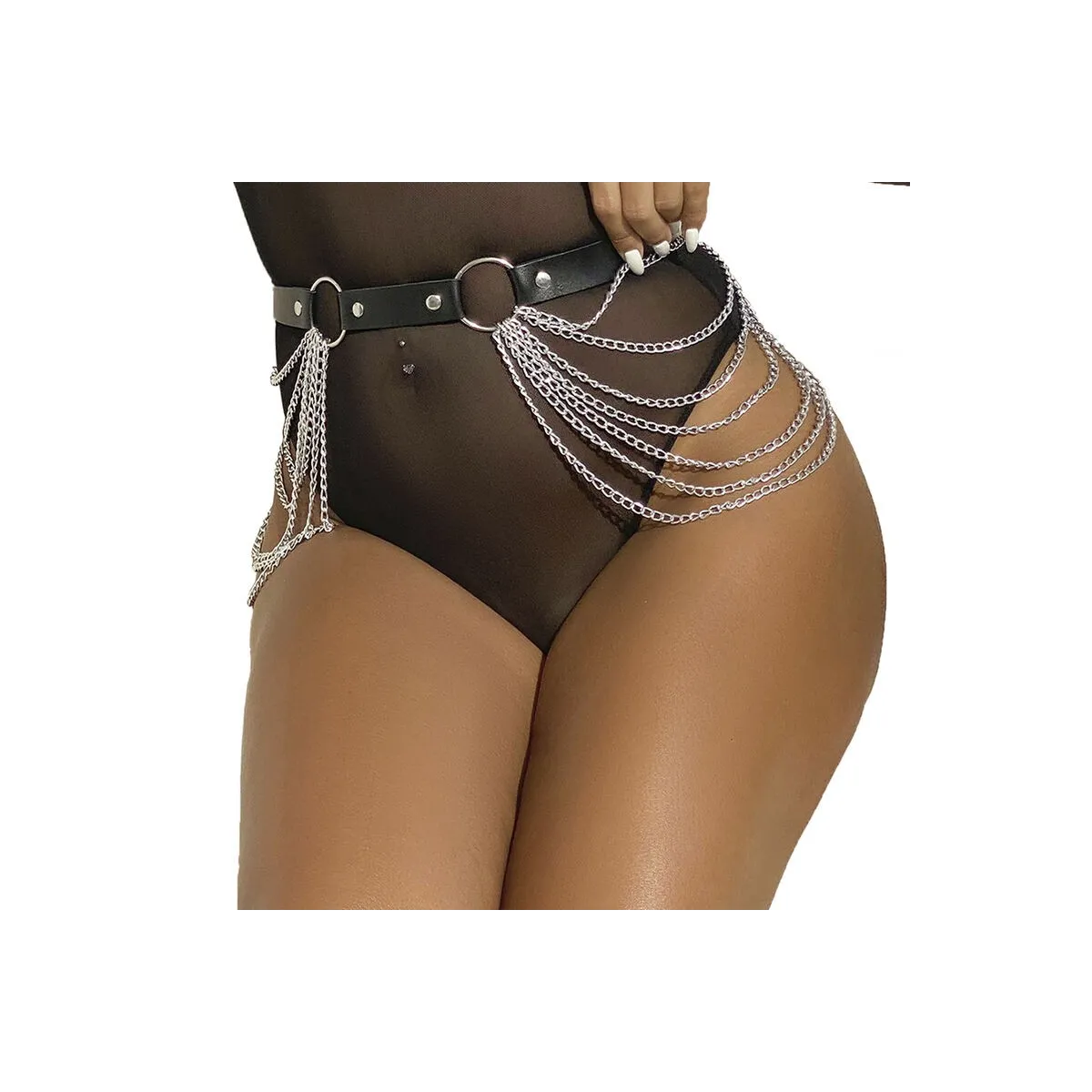 Lederkettengürtel Schwarz Einheitsgrösse von Subblime Fetish kaufen | Fesselliebe