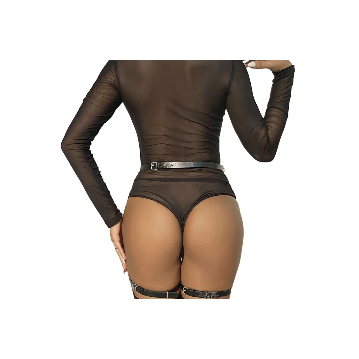 Körperharness aus Leder, Schwarz, One Size (S-L) von Subblime Fetish kaufen | Fesselliebe