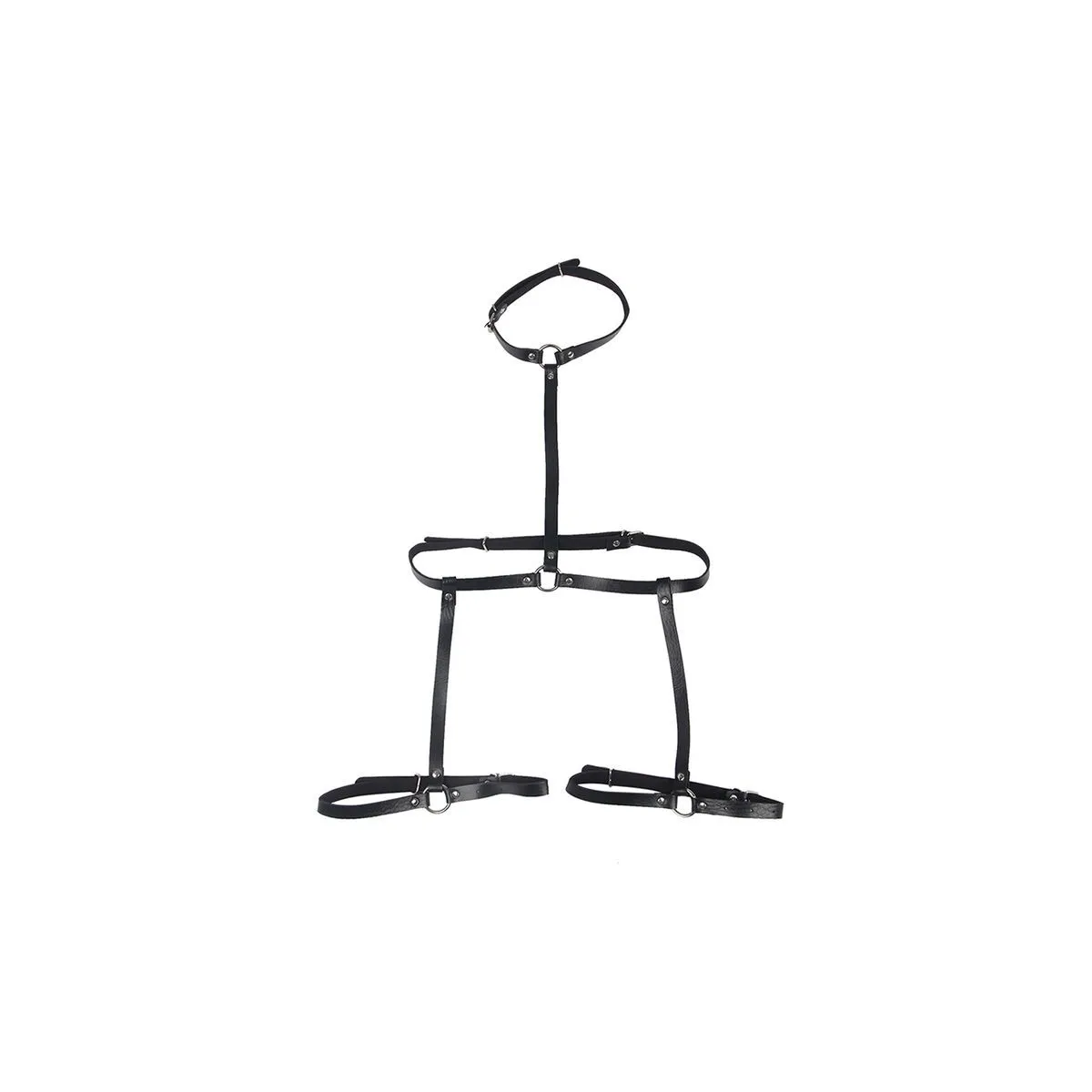 Körperharness aus Leder, Schwarz, One Size (S-L) von Subblime Fetish kaufen | Fesselliebe