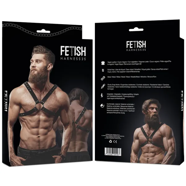Herren-Brustgeschirr aus Ökoleder von Fetish Submissive Attitude kaufen | Fesselliebe