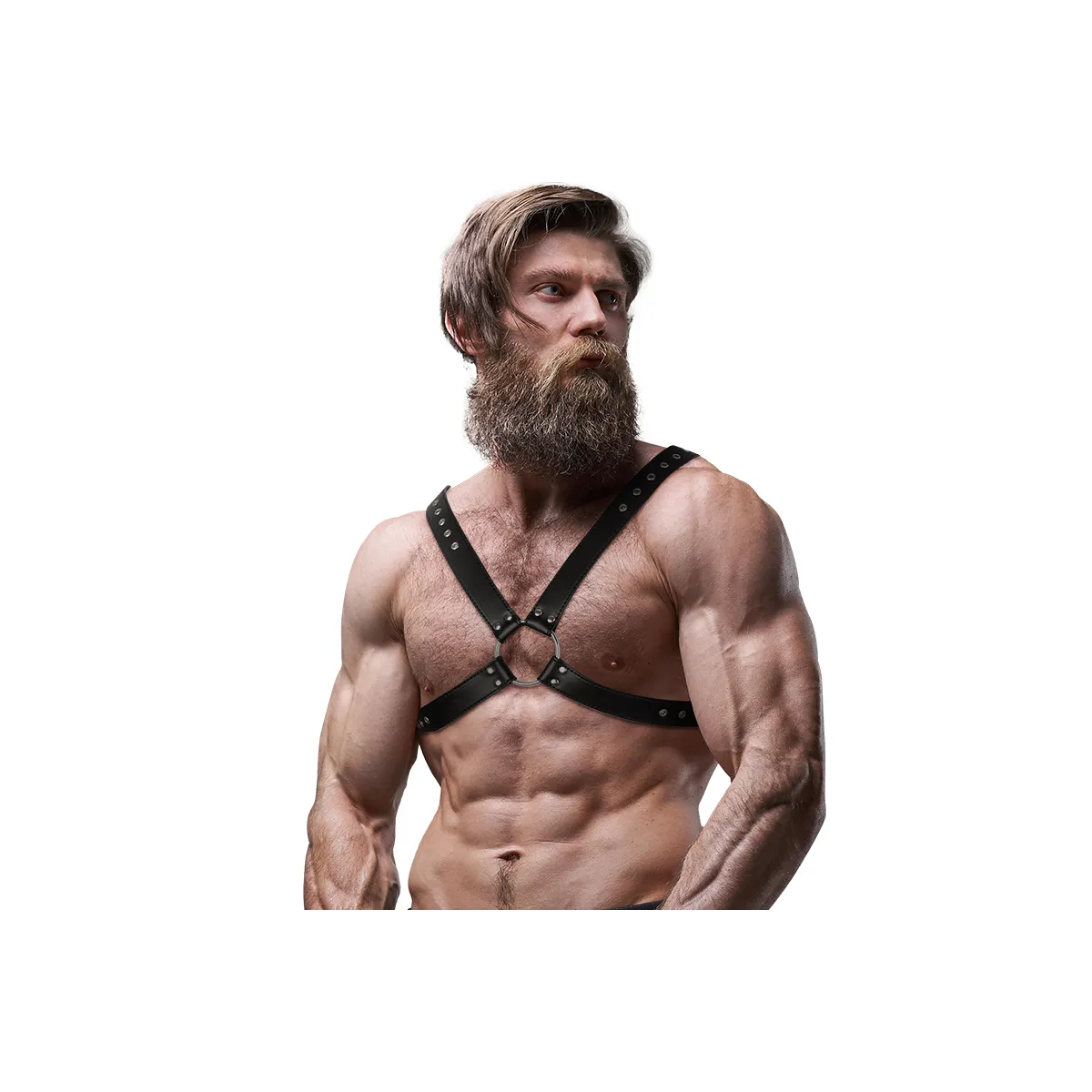 Herren-Brustgeschirr aus Ökoleder von Fetish Submissive Attitude kaufen | Fesselliebe