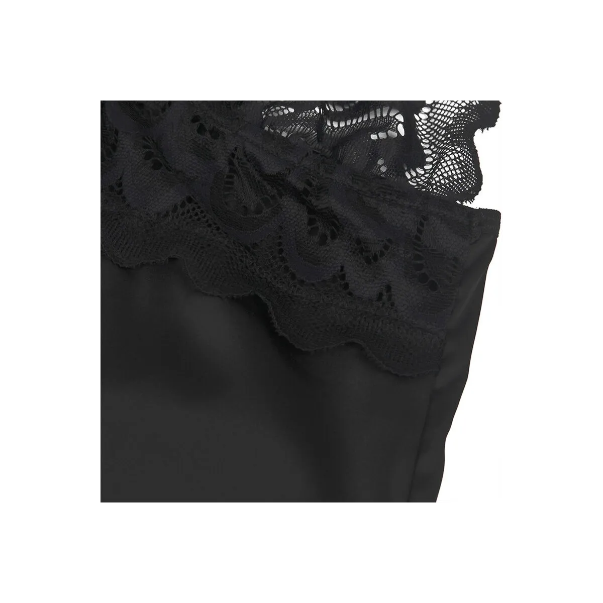 Babydoll mit Blumenprint auf der Brust Schwarz S/M von Subblime Babydolls & Peignoirs kaufen | Fesselliebe