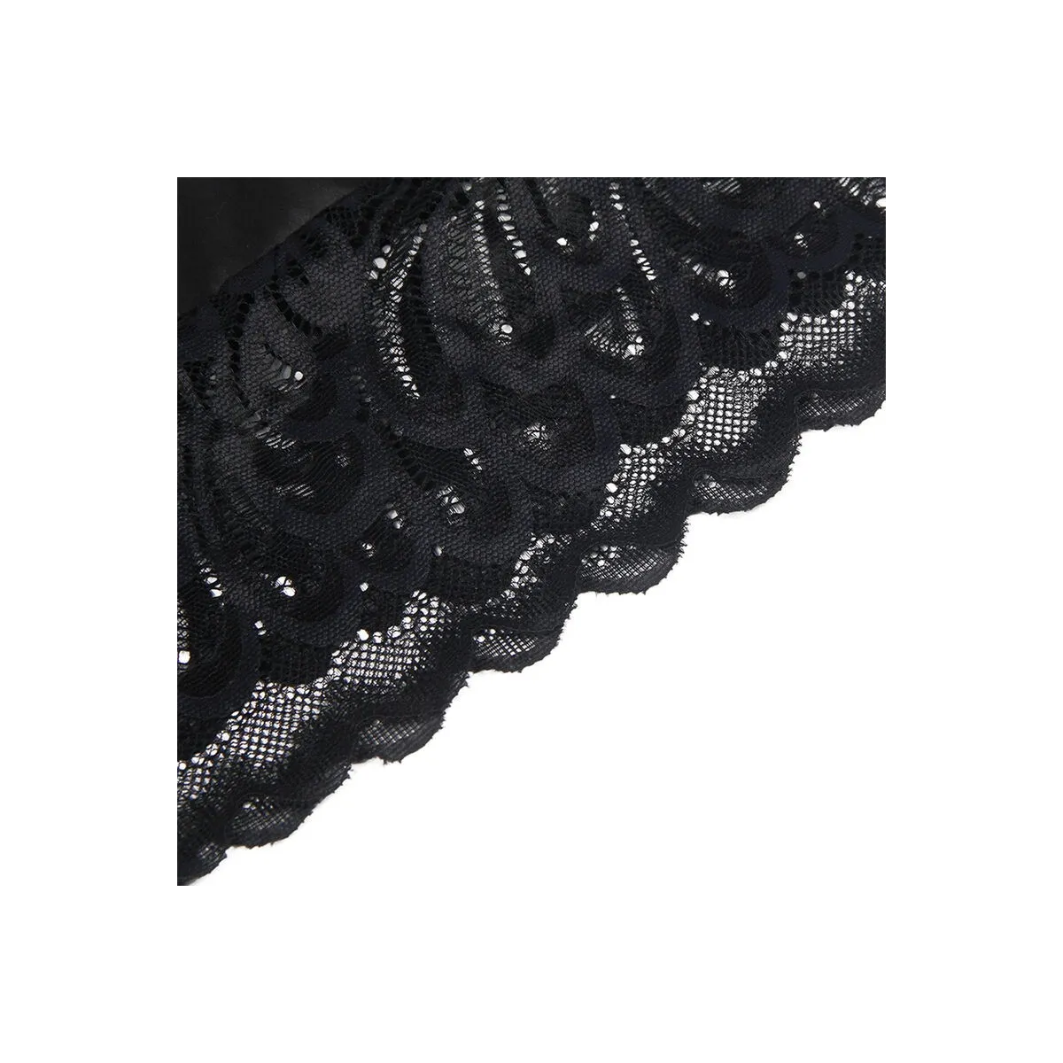 Babydoll mit Blumenprint auf der Brust Schwarz S/M von Subblime Babydolls & Peignoirs kaufen | Fesselliebe